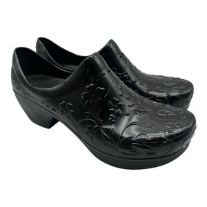 Dansko‎ Pixie Clogs Womens EU 42 US 11.5-12 Black Rubber Slip On Nursing Shoes